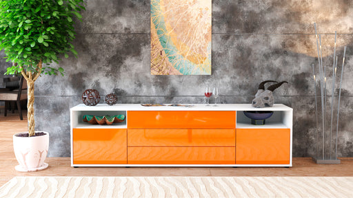 Lowboard Bettina, Orange (180x49x35cm)
