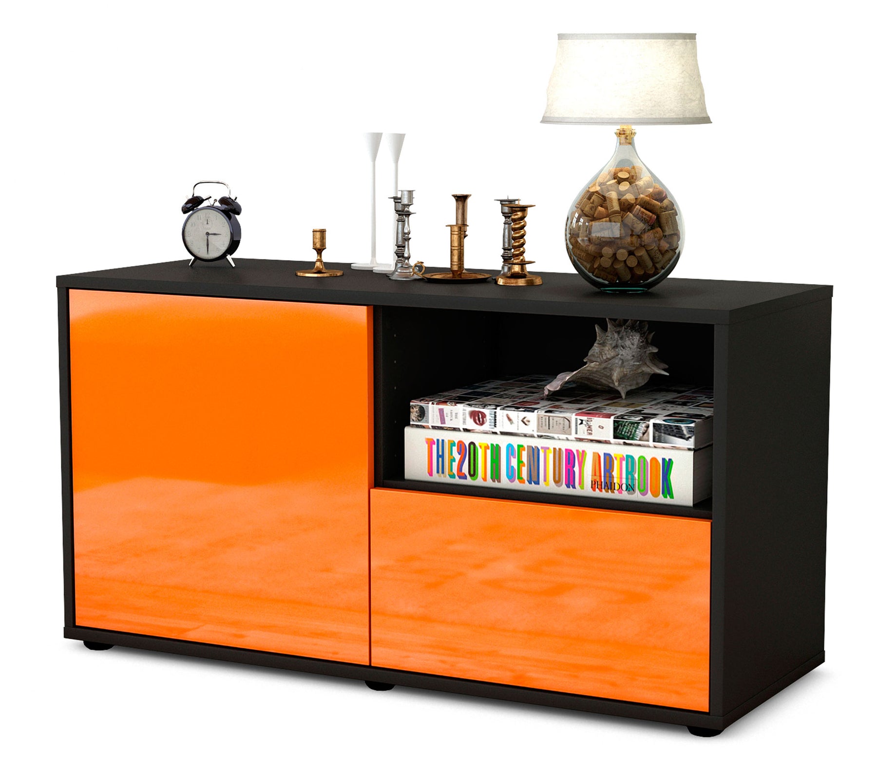 Lowboard Adriana, Orange (92x49x35cm) - Stil.Zeit Möbel GmbH