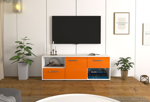 Lowboard Ambra, Orange Front ( 136x49x35cm) - Stil.Zeit Möbel GmbH