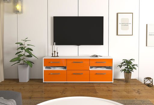 Lowboard Andrea, Orange Front ( 136x49x35cm) - Stil.Zeit Möbel GmbH