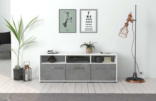 Lowboard Andrina, Beton Front ( 136x49x35cm) - Stil.Zeit Möbel GmbH