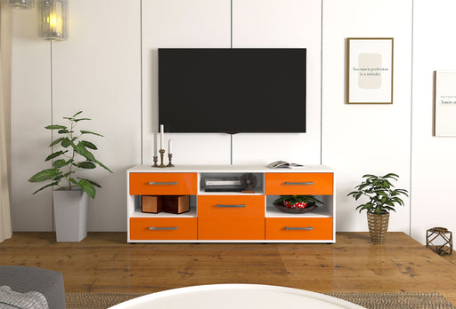 Lowboard Annina, Orange Front ( 136x49x35cm) - Stil.Zeit Möbel GmbH