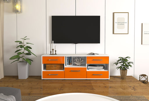 Lowboard Annunziata, Orange Front ( 136x49x35cm) - Stil.Zeit Möbel GmbH
