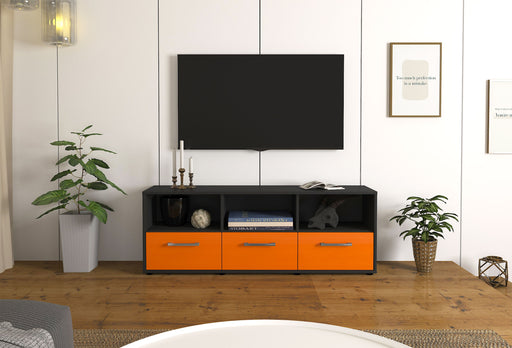 Lowboard Amalia, Orange Front (136x49x35cm) - Stil.Zeit Möbel GmbH