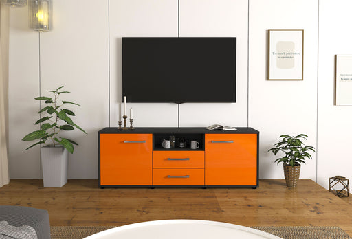 Lowboard Ameriga, Orange Front (136x49x35cm) - Stil.Zeit Möbel GmbH