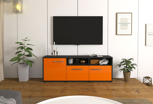 Lowboard Angelina, Orange Front (136x49x35cm) - Stil.Zeit Möbel GmbH