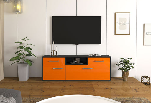 Lowboard Anita, Orange Front (136x49x35cm) - Stil.Zeit Möbel GmbH