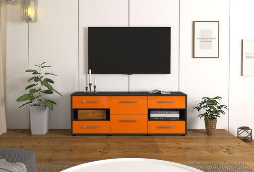 Lowboard Anni, Orange Front (136x49x35cm) - Stil.Zeit Möbel GmbH