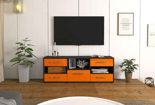 Lowboard Annunziata, Orange Front (136x49x35cm) - Stil.Zeit Möbel GmbH