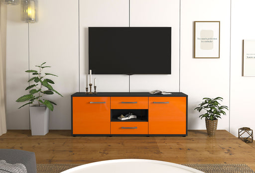 Lowboard Antonella, Orange Front (136x49x35cm) - Stil.Zeit Möbel GmbH
