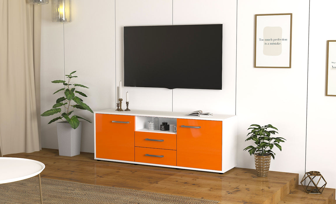 Lowboard Ameriga, Orange Seite ( 136x49x35cm) - Stil.Zeit Möbel GmbH