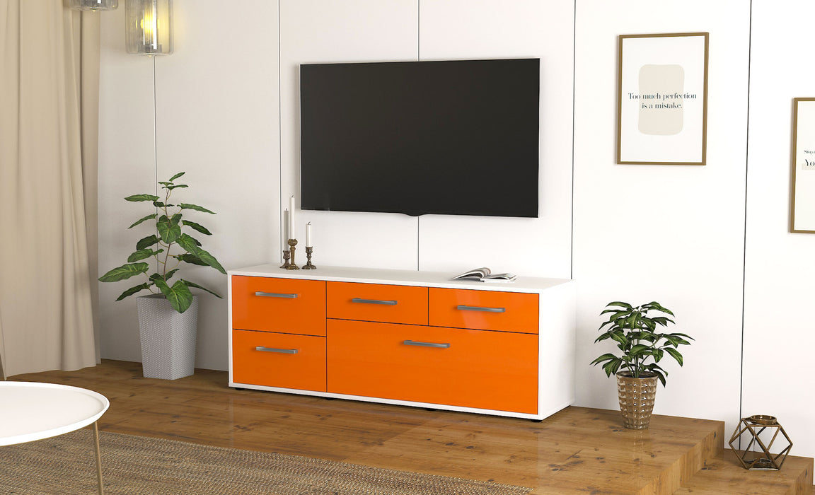 Lowboard Anais, Orange Seite ( 136x49x35cm) - Stil.Zeit Möbel GmbH