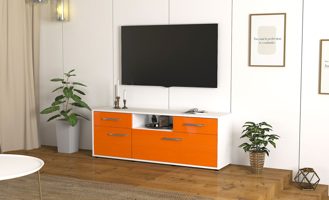 Lowboard Anita, Orange Seite ( 136x49x35cm) - Stil.Zeit Möbel GmbH