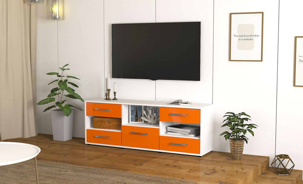 Lowboard Annunziata, Orange Seite ( 136x49x35cm) - Stil.Zeit Möbel GmbH