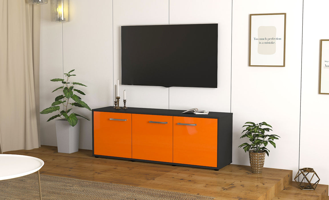 Lowboard Allegra, Orange Seite (136x49x35cm) - Stil.Zeit Möbel GmbH