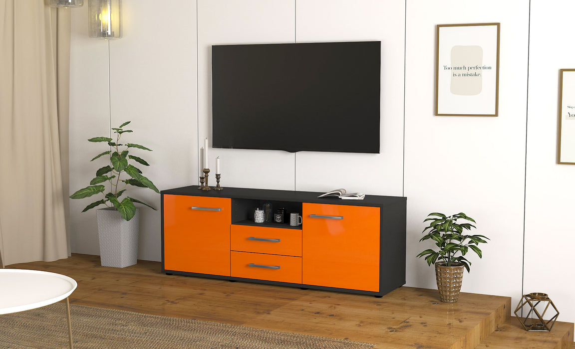 Lowboard Ameriga, Orange Seite (136x49x35cm) - Stil.Zeit Möbel GmbH
