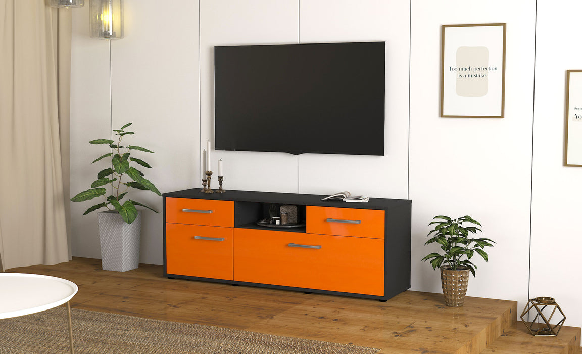 Lowboard Anita, Orange Seite (136x49x35cm) - Stil.Zeit Möbel GmbH