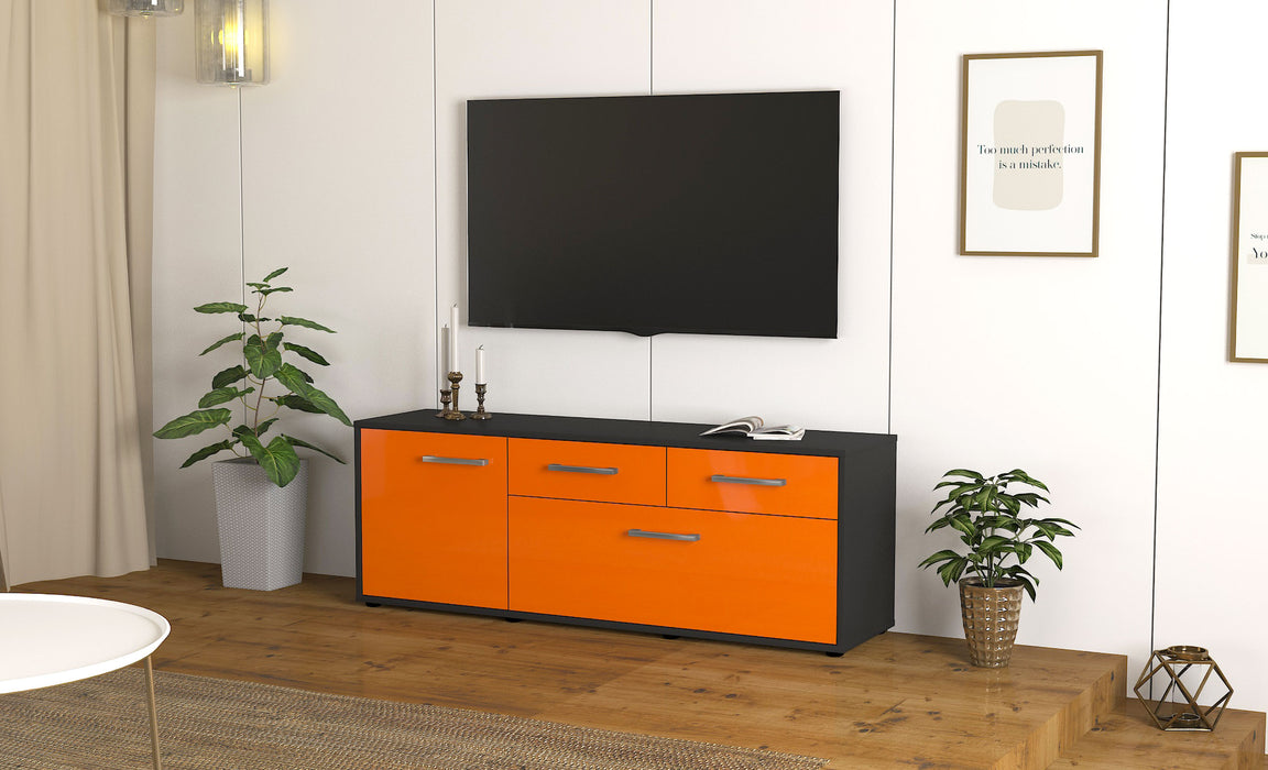 Lowboard Annabell, Orange Seite (136x49x35cm) - Stil.Zeit Möbel GmbH
