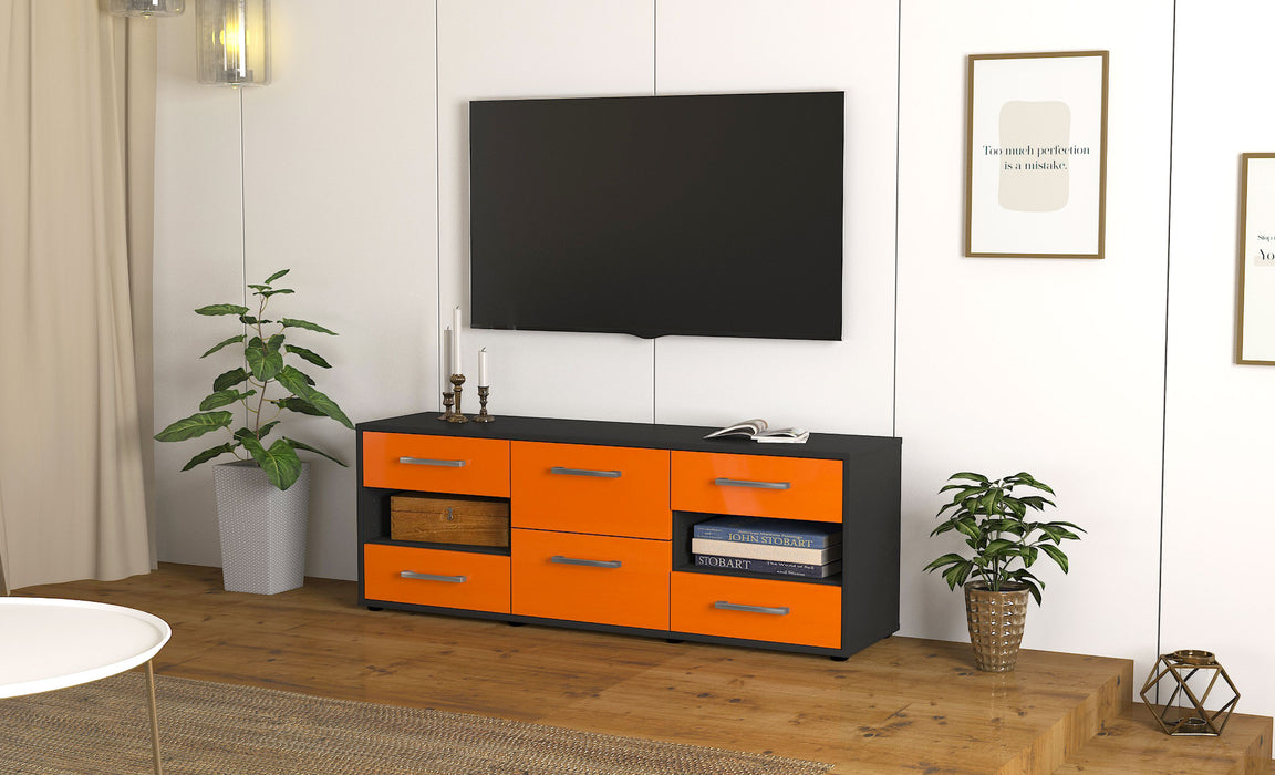 Lowboard Anni, Orange Seite (136x49x35cm) - Stil.Zeit Möbel GmbH