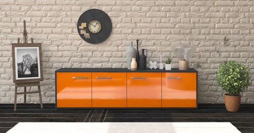 Lowboard Antonia, Orange Front (180x49x35cm) - Stil.Zeit Möbel GmbH