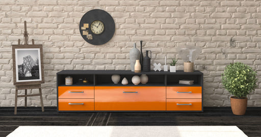 Lowboard Bella, Orange Front (180x49x35cm) - Stil.Zeit Möbel GmbH