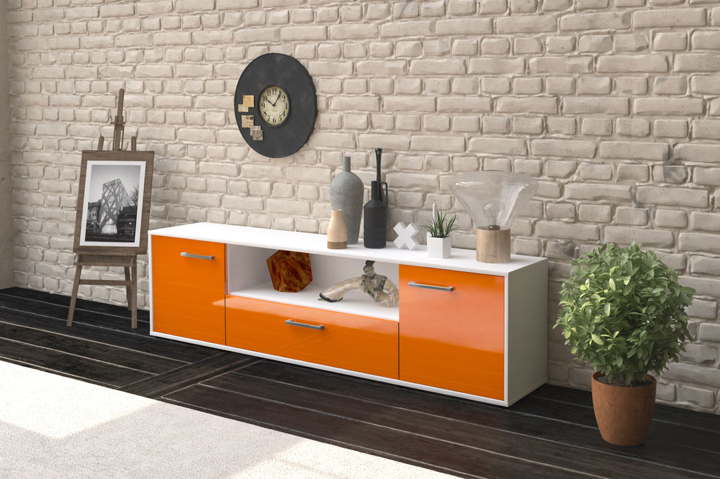 Lowboard Arbnora, Orange Seite (180x49x35cm) - Stil.Zeit Möbel GmbH