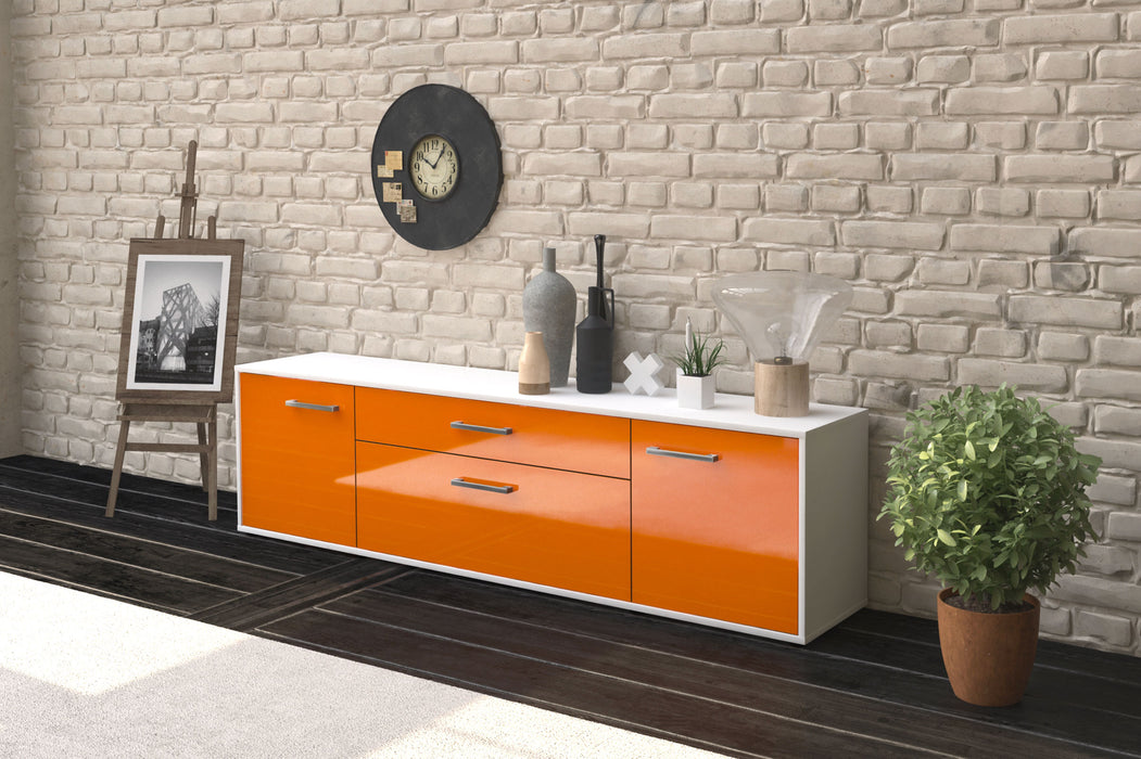 Lowboard Aria, Orange Seite (180x49x35cm) - Stil.Zeit Möbel GmbH
