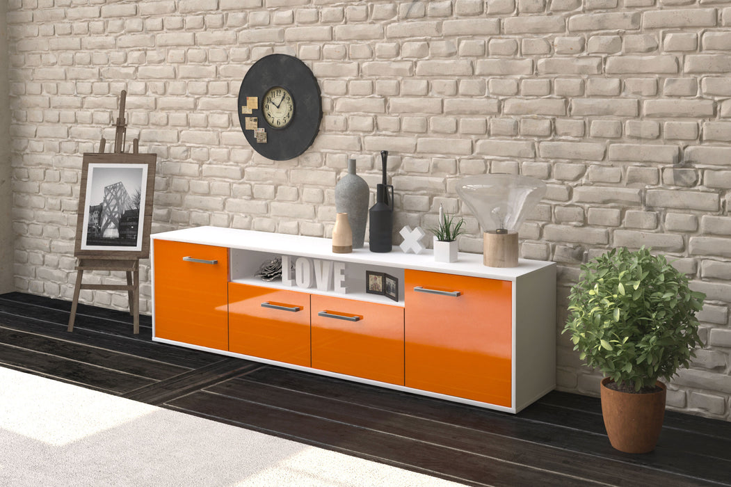 Lowboard Arianna, Orange Seite (180x49x35cm) - Stil.Zeit Möbel GmbH