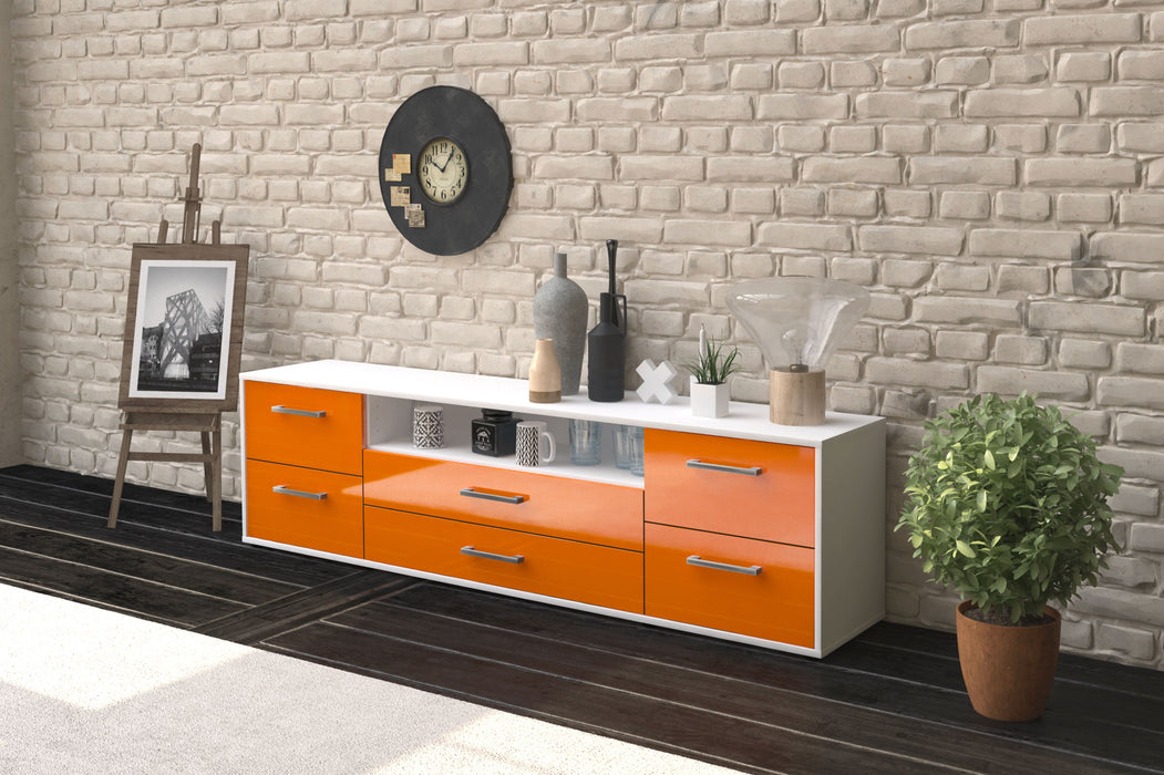 Lowboard Aurora, Orange Seite (180x49x35cm) - Stil.Zeit Möbel GmbH