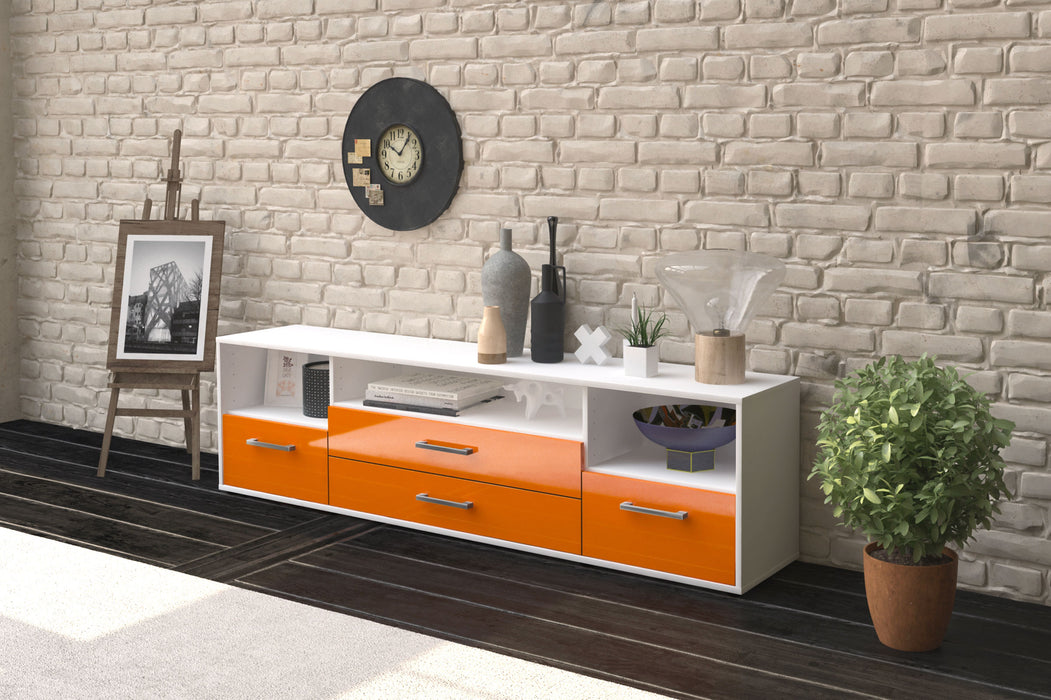 Lowboard Azula, Orange Seite (180x49x35cm) - Stil.Zeit Möbel GmbH