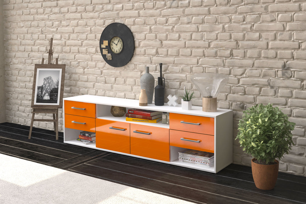 Lowboard Barbara, Orange Seite (180x49x35cm) - Stil.Zeit Möbel GmbH