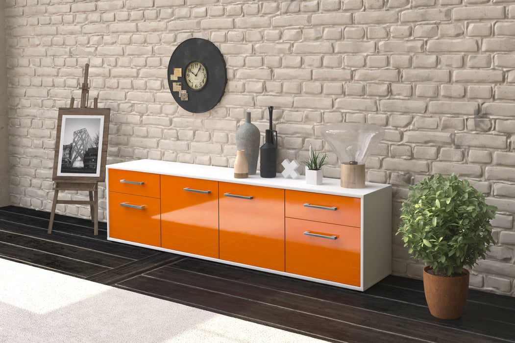 Lowboard Benedetta, Orange Seite (180x49x35cm) - Stil.Zeit Möbel GmbH