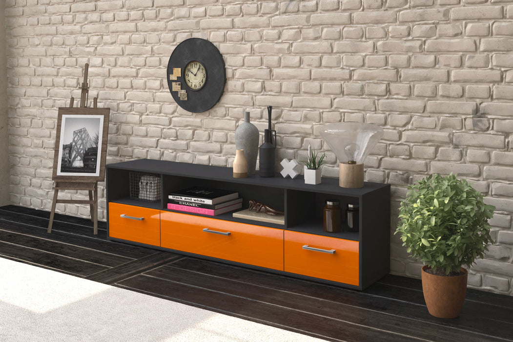 Lowboard Aurelia, Orange Seite (180x49x35cm) - Stil.Zeit Möbel GmbH