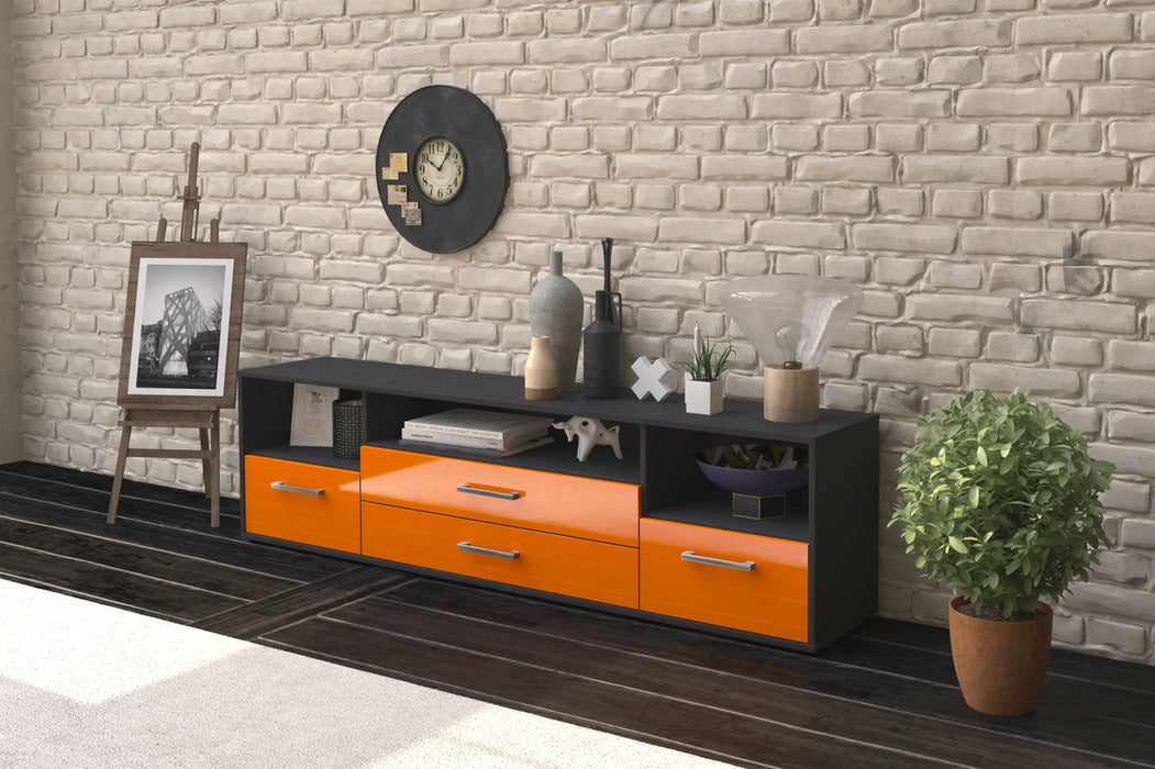 Lowboard Azula, Orange Seite (180x49x35cm) - Stil.Zeit Möbel GmbH