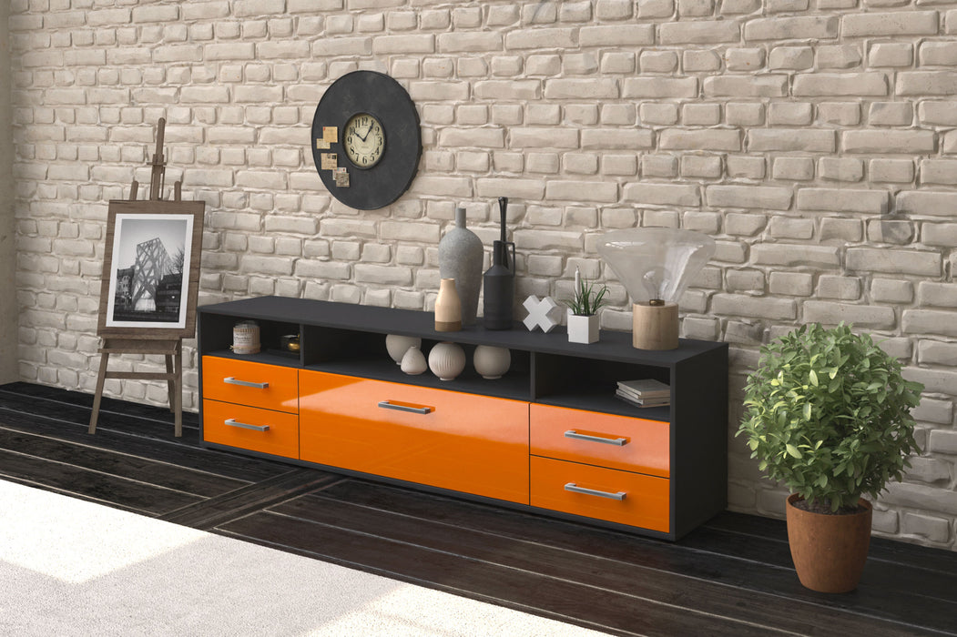 Lowboard Bella, Orange Seite (180x49x35cm) - Stil.Zeit Möbel GmbH