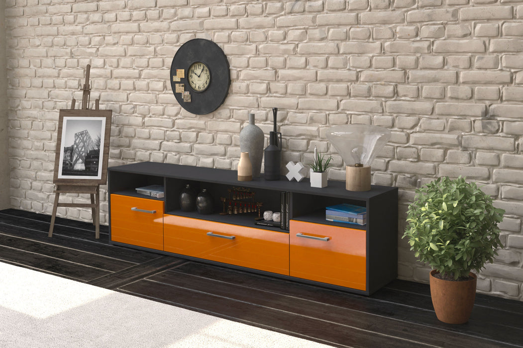 Lowboard Bionda, Orange Seite (180x49x35cm) - Stil.Zeit Möbel GmbH
