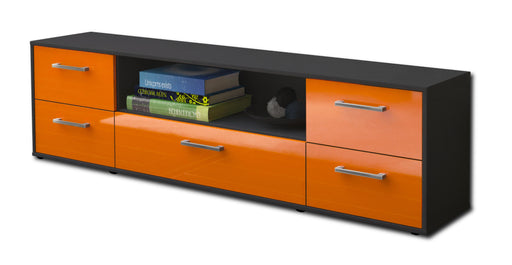 Lowboard Atlanta, Orange Studio (180x49x35cm) - Stil.Zeit Möbel GmbH