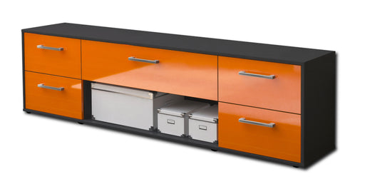 Lowboard Babetta, Orange Studio (180x49x35cm) - Stil.Zeit Möbel GmbH