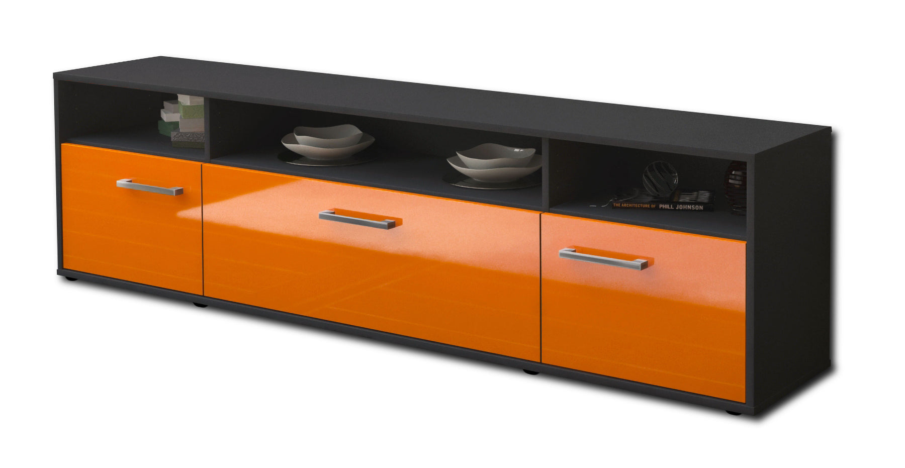 Lowboard BIANCA, Orange Studio (180x49x35cm) - Stil.Zeit Möbel GmbH