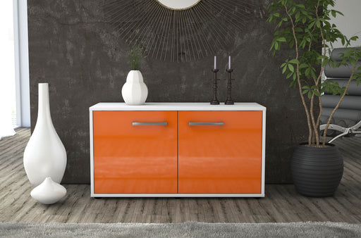 Lowboard stehend mit Griffen Ada, Orange Front ( 92x49x35cm) - Stil.Zeit Möbel GmbH
