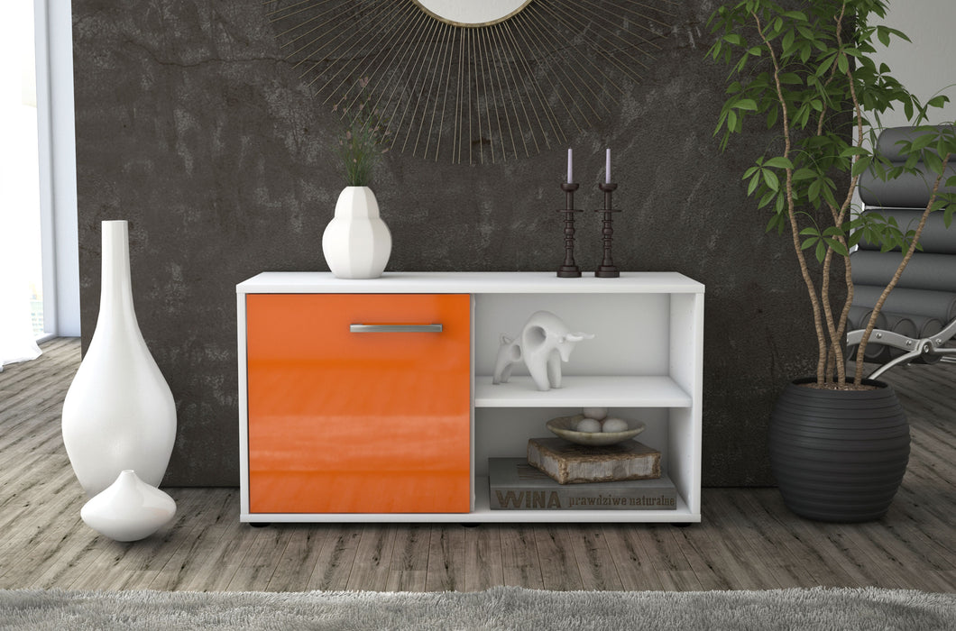 Lowboard stehend mit Griffen Adelia, Orange Front ( 92x49x35cm) - Stil.Zeit Möbel GmbH
