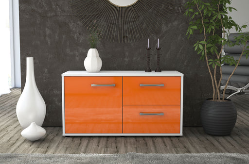Lowboard stehend mit Griffen Adria, Orange Front ( 92x49x35cm) - Stil.Zeit Möbel GmbH
