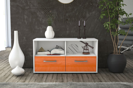 Lowboard stehend mit Griffen Aeon, Orange Front ( 92x49x35cm) - Stil.Zeit Möbel GmbH