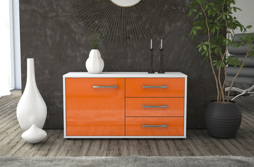 Lowboard stehend mit Griffen Alessandra, Orange Front ( 92x49x35cm) - Stil.Zeit Möbel GmbH