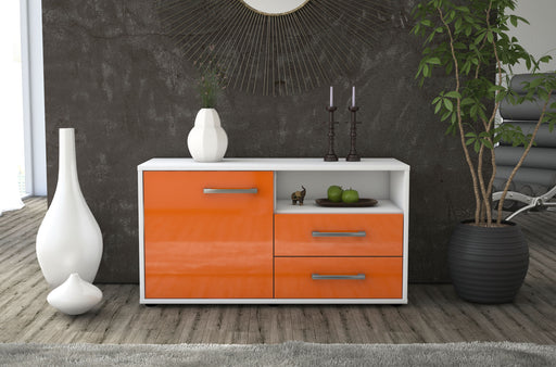 Lowboard stehend mit Griffen Alessia, Orange Front ( 92x49x35cm) - Stil.Zeit Möbel GmbH