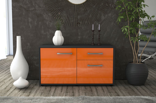 Lowboard stehend mit Griffen Aja, Orange Front ( 92x49x35cm) - Stil.Zeit Möbel GmbH