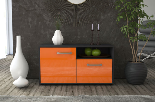 Lowboard stehend mit Griffen Ajda, Orange Front ( 92x49x35cm) - Stil.Zeit Möbel GmbH