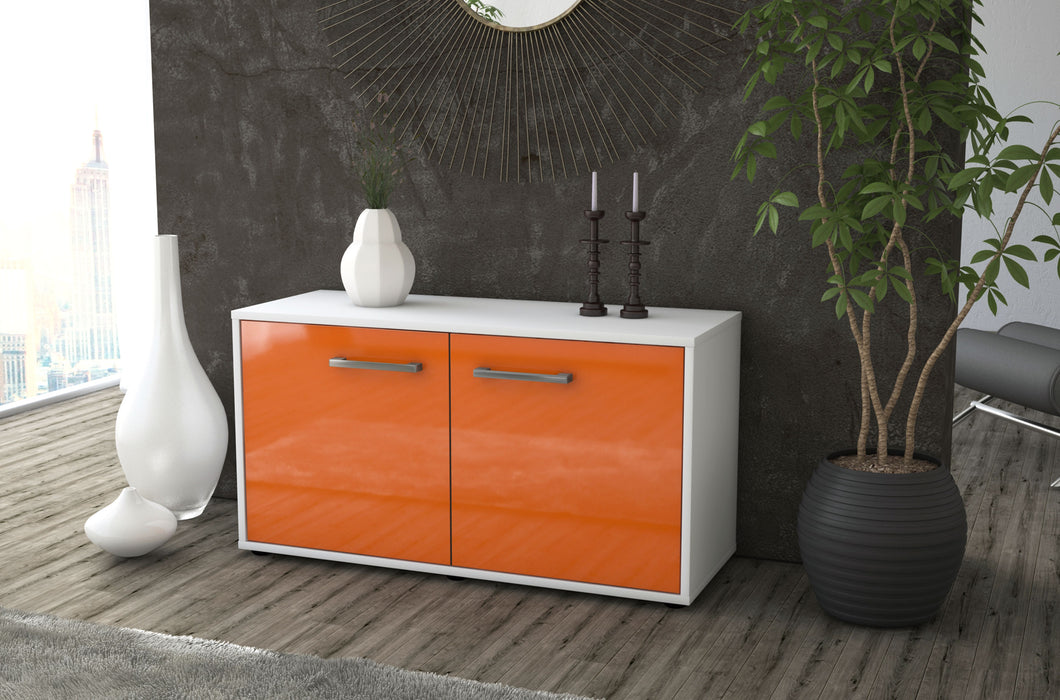Lowboard stehend mit Griffen Ada, Orange Seite ( 92x49x35cm) - Stil.Zeit Möbel GmbH