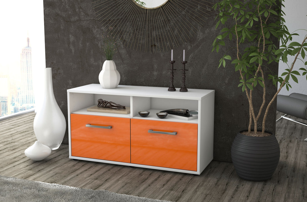 Lowboard stehend mit Griffen Alegra, Orange Seite ( 92x49x35cm) - Stil.Zeit Möbel GmbH