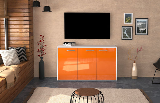 Sideboard Delia, Orange Front ( 136x79x35cm) - Stil.Zeit Möbel GmbH